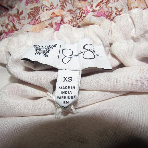 Jessica Simpson Floral Ruffle Tiered Mini Dress Size XS • Boho Chic Romance - Picture 6 of 8